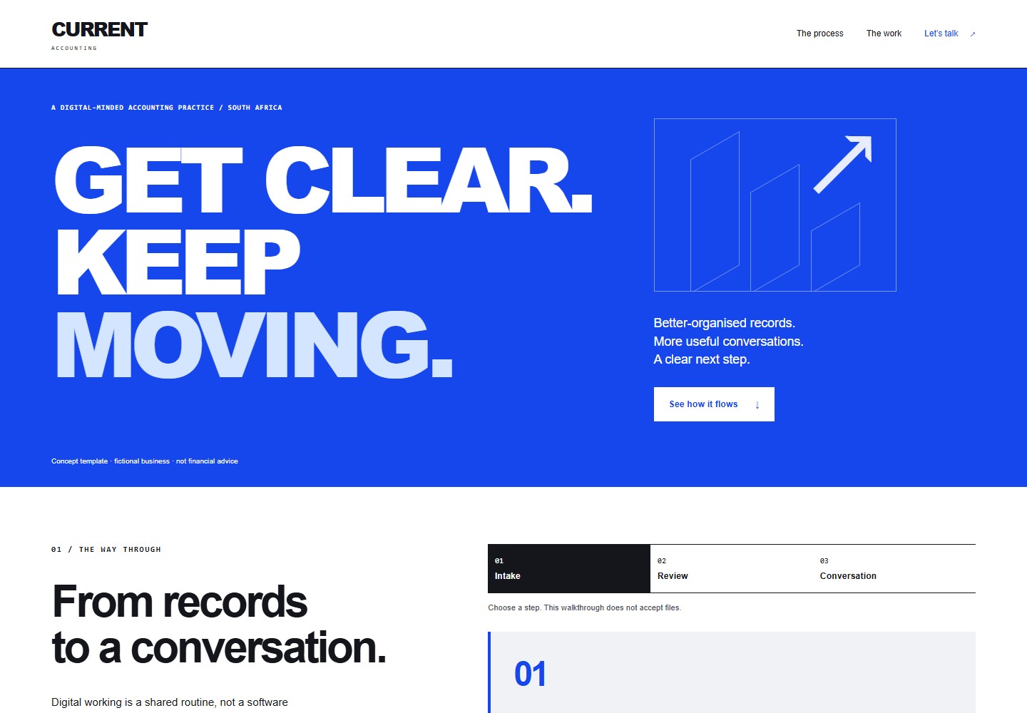 Current Accounting desktop website screenshot preview