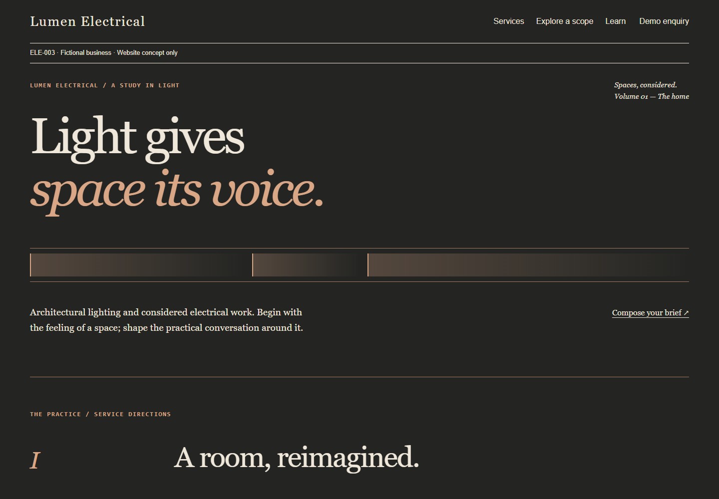 Lumen Electrical desktop website screenshot preview