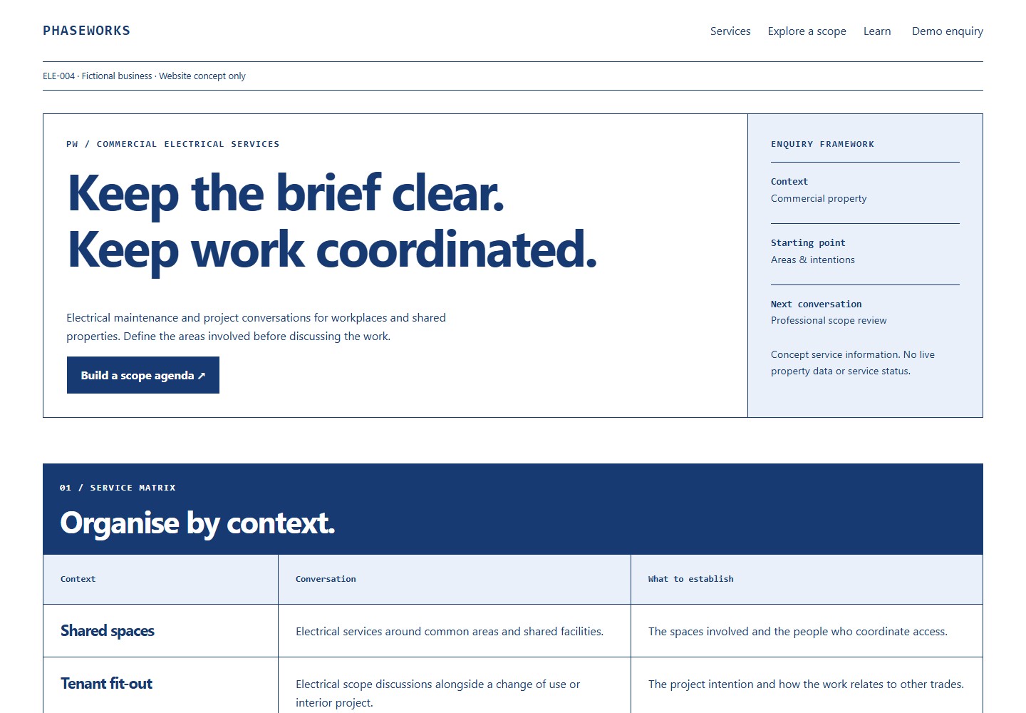 Phaseworks desktop website screenshot preview