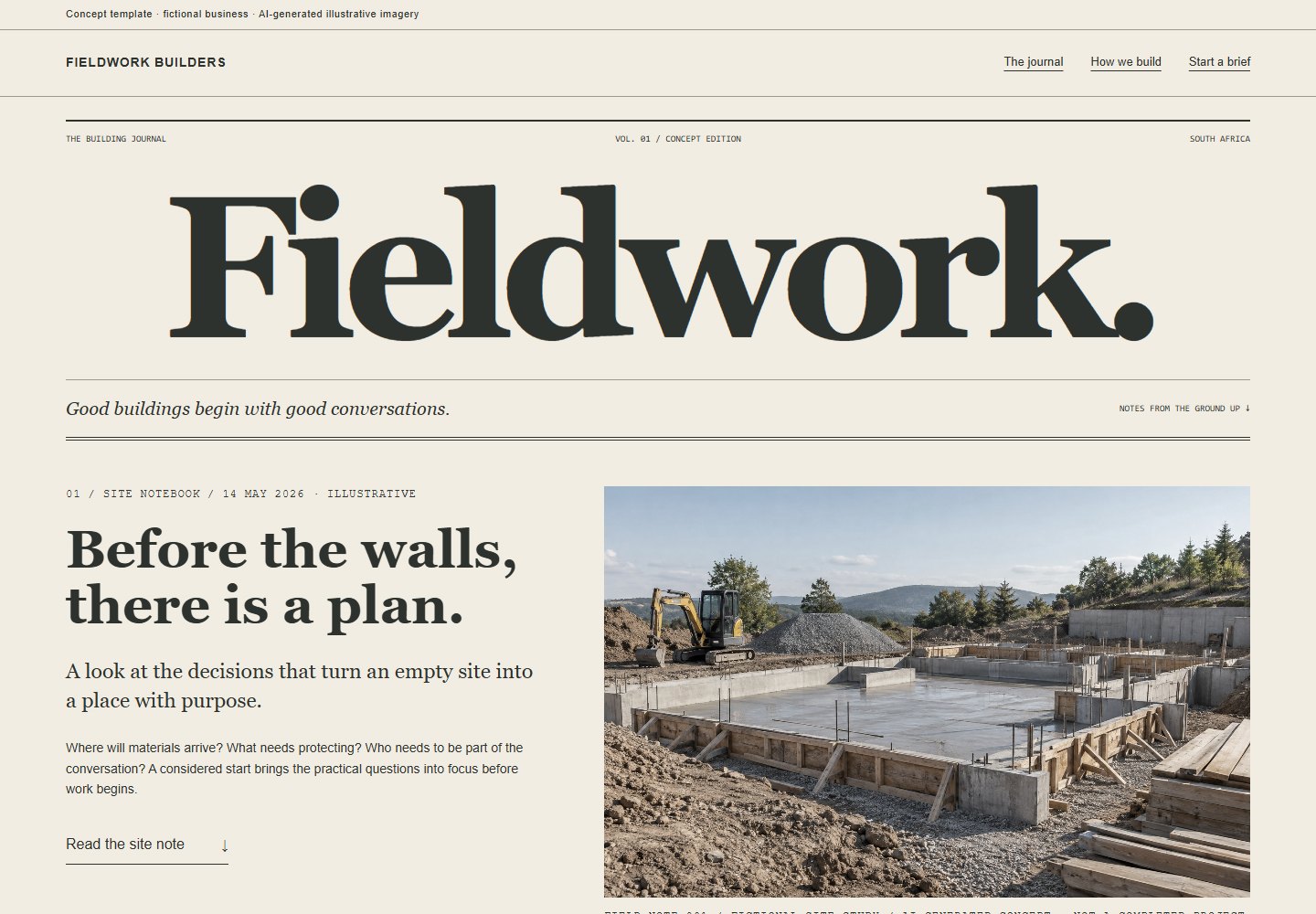 Fieldwork desktop website screenshot preview